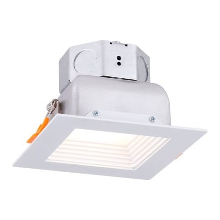 Amax Lighting Amax Lighting 4" Square LED Baffle Recess Down Light, 9W, 120V, 3000K, White LED-BR4S-WT